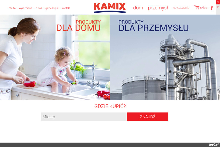 Strona WWW firmy PPH KAMIX Sp. z o.o.  Sp. K.