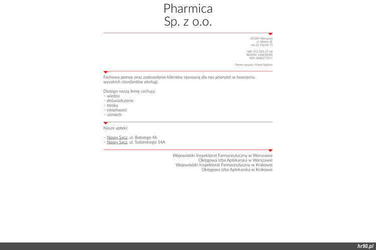 PHARMICA SP Z O O