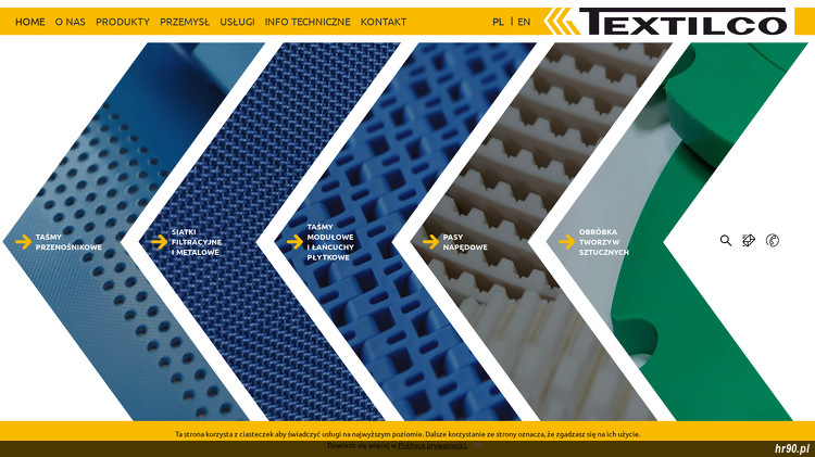 Strona WWW firmy Textilco